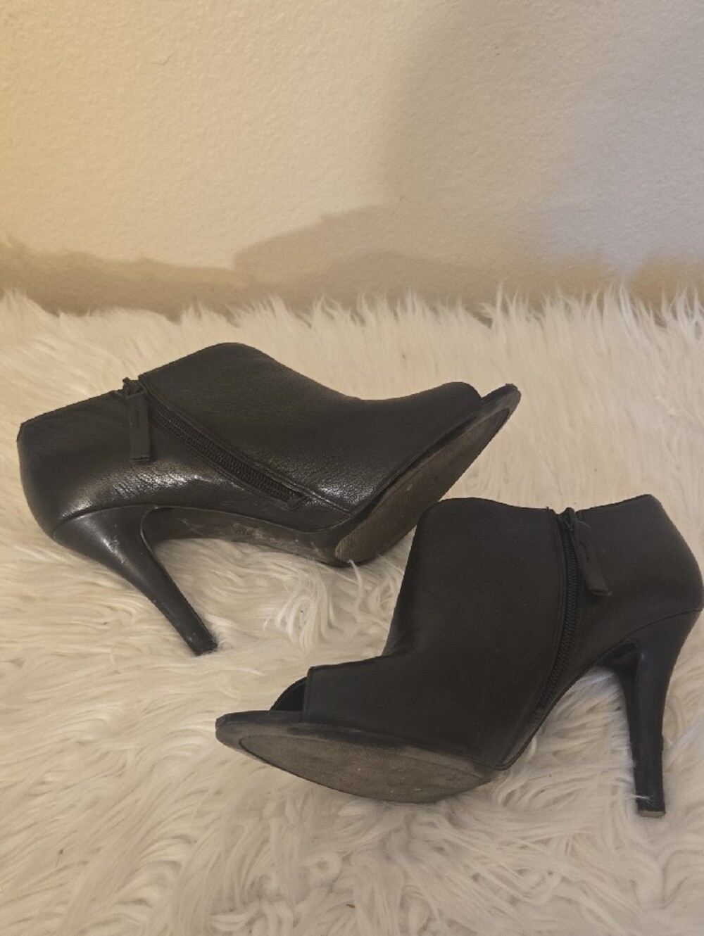Nine West Black Peep-Toe Cutout Stiletto Heels - Picture 10 of 10